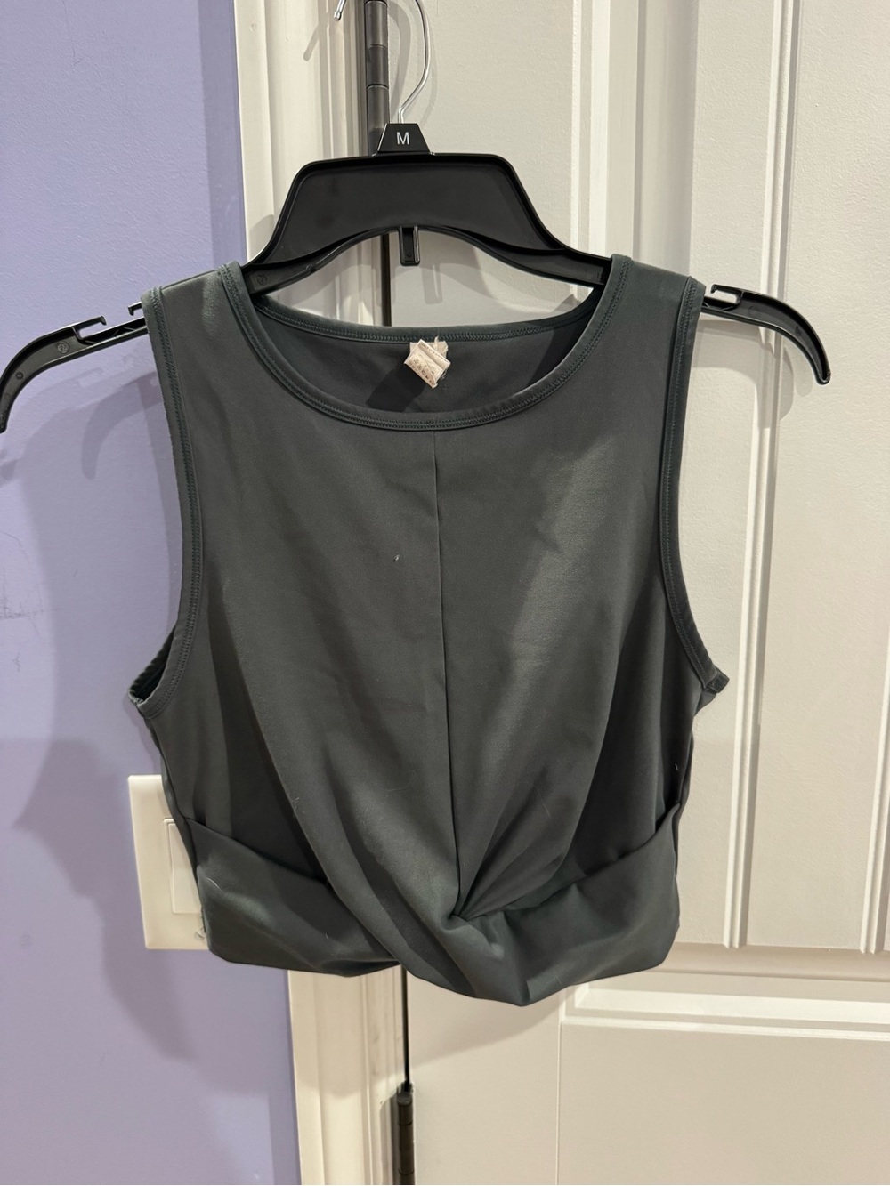 90 Degree By Reflex Women's Twist-Front Tank Top - Charcoal